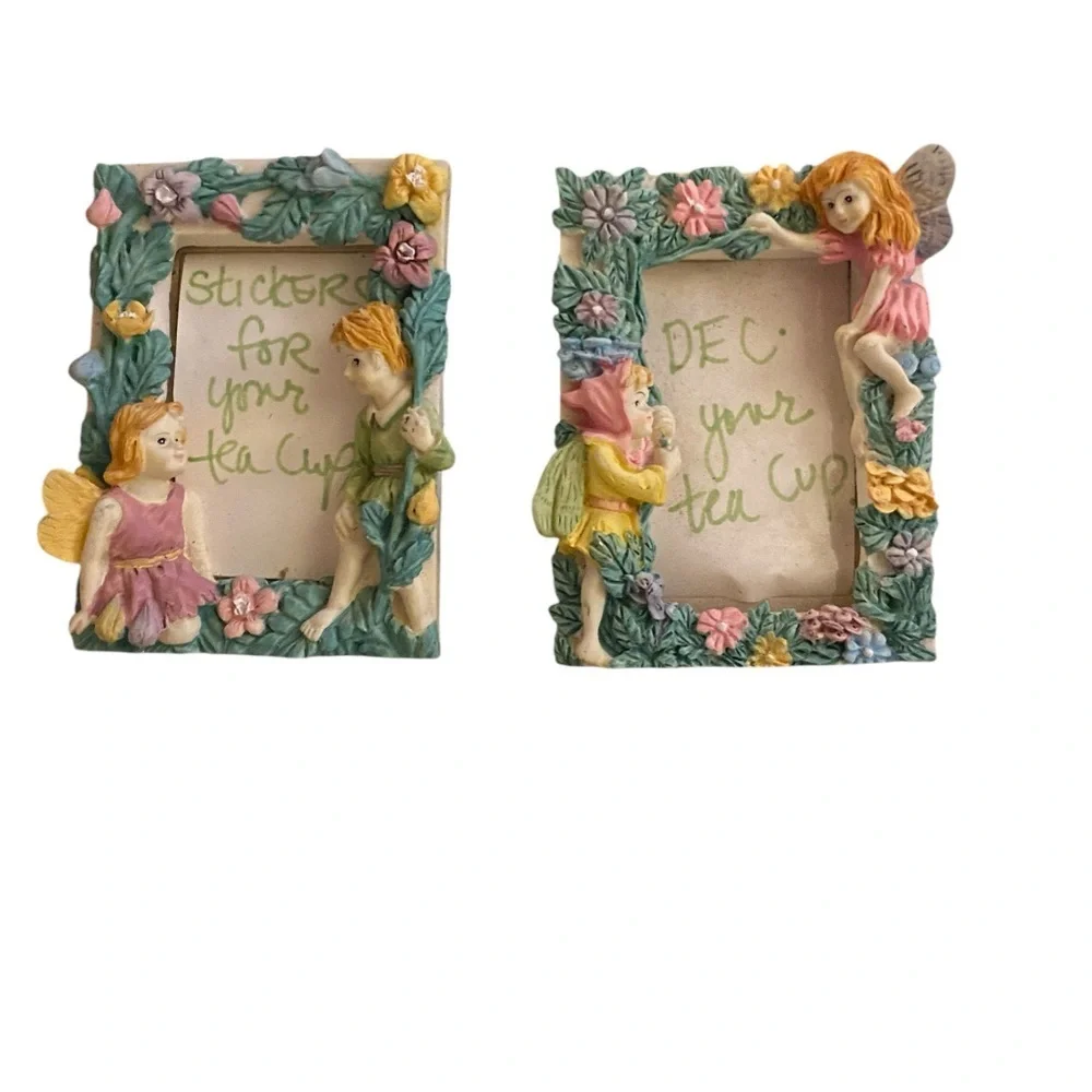 Vintage 90s Fairy Garden Picture mini Frame Set Multicolor girlhoodcore gifts